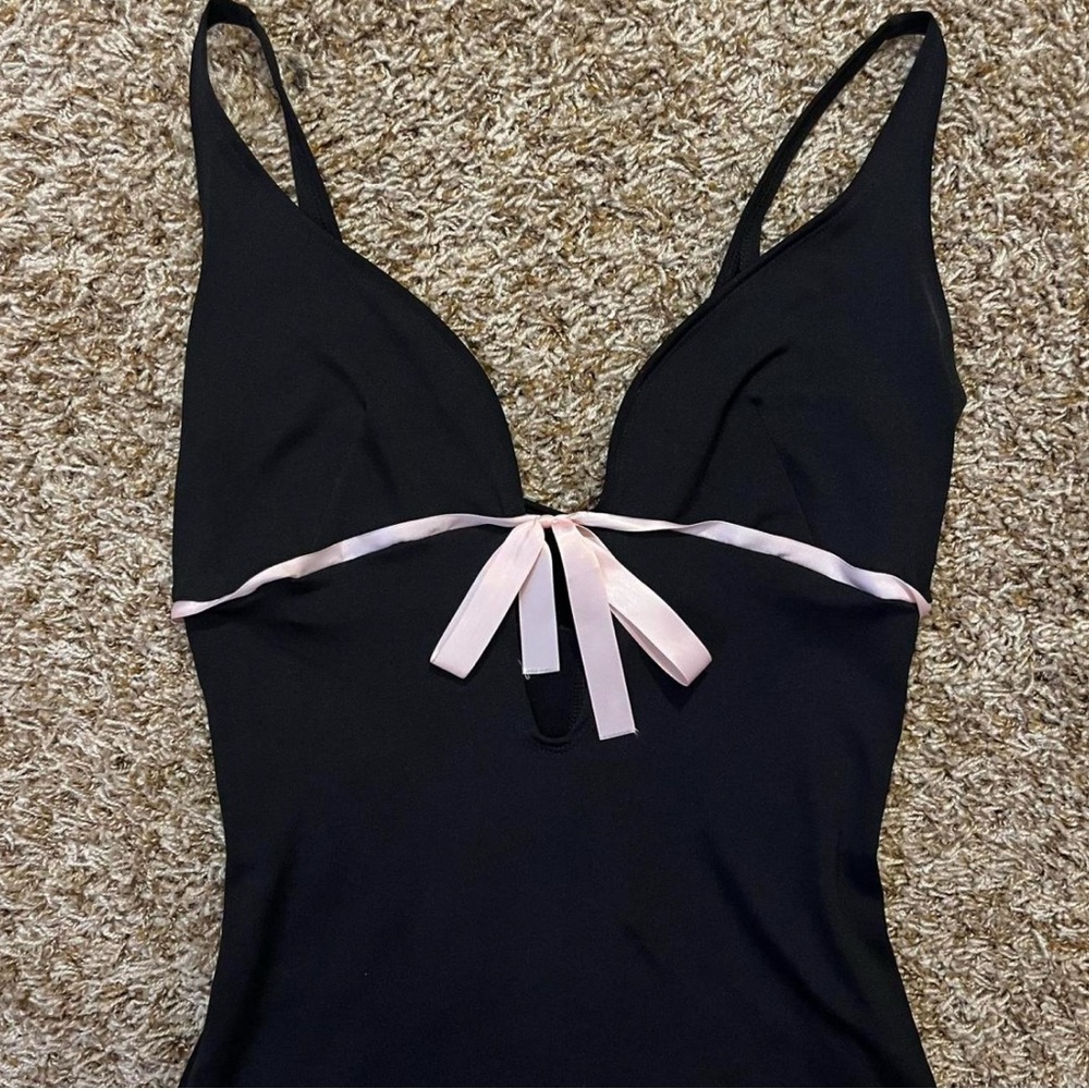 long black dress with pink bow